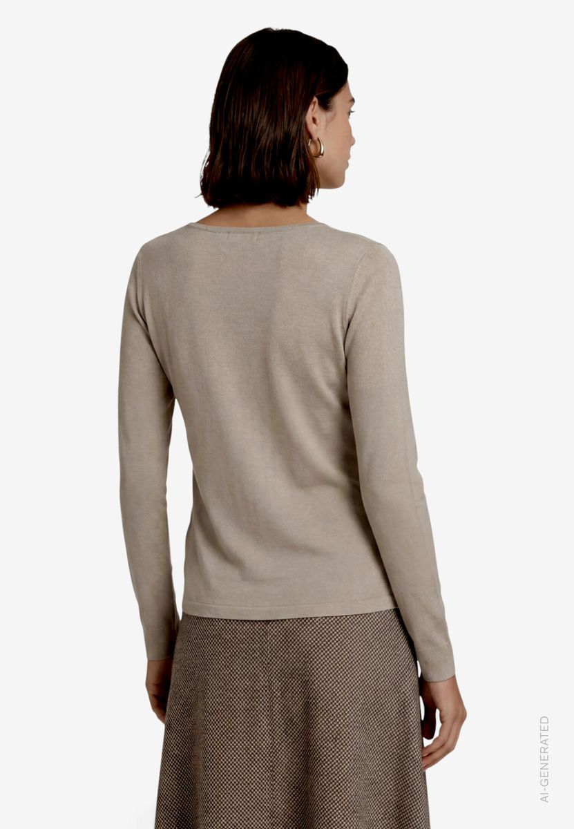 Damen Langarmshirt  mit Knöpfen