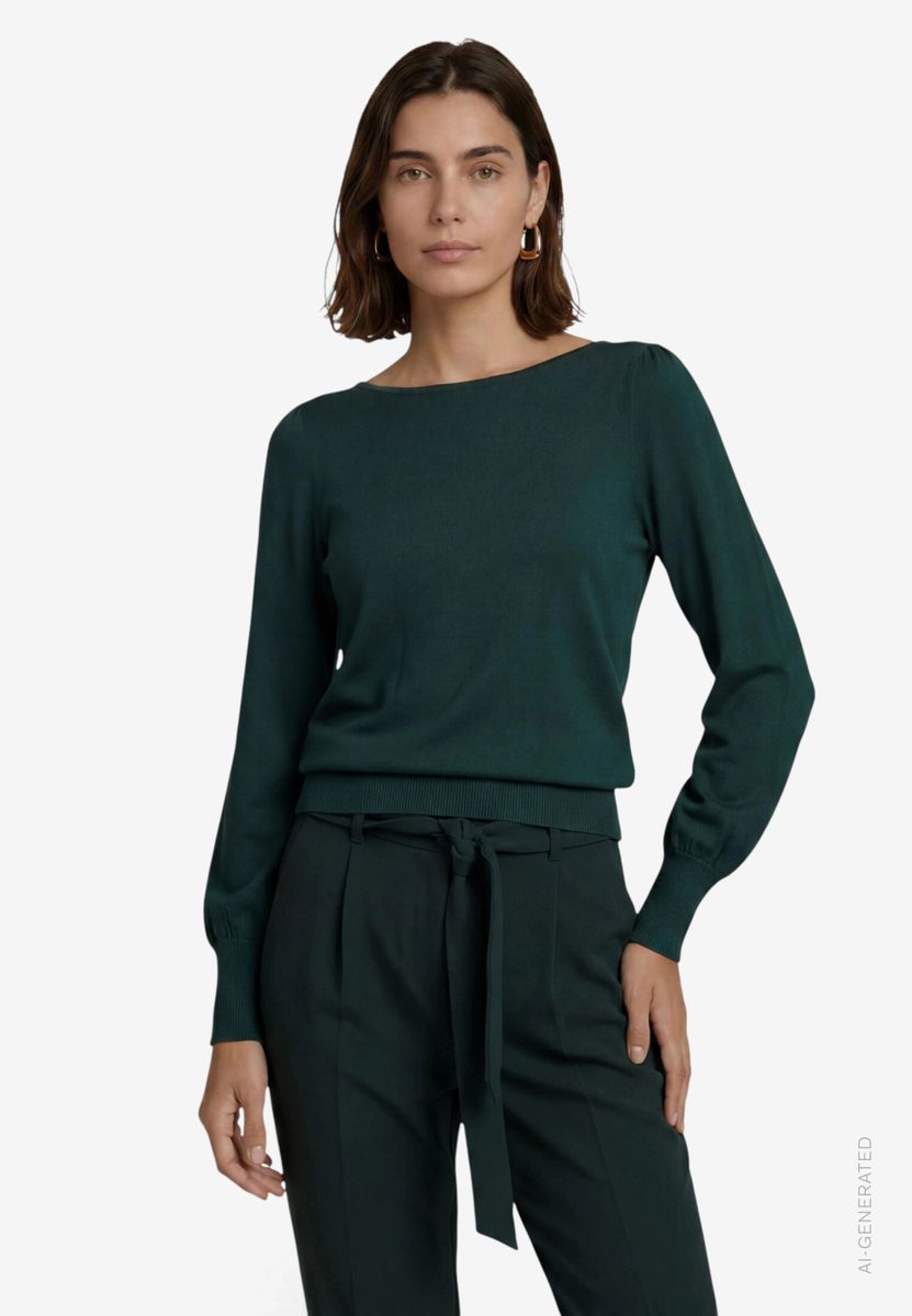 Feinstrickpullover  mit U-Boot Ausschnitt