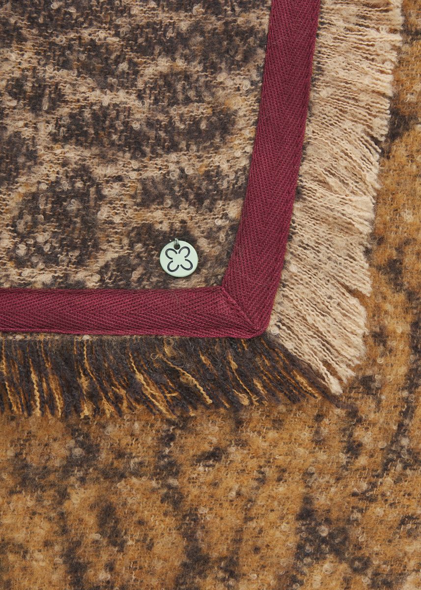 Jacquard-Dreieckstuch mit Leo-Muster