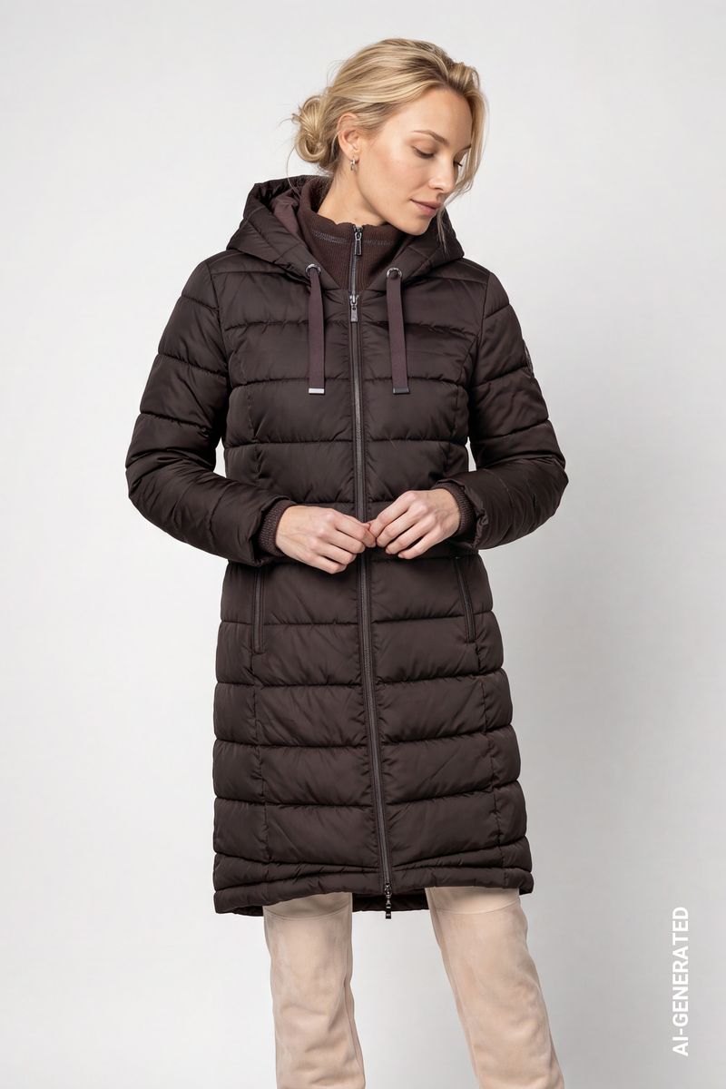 Steppmantel mit Lurex