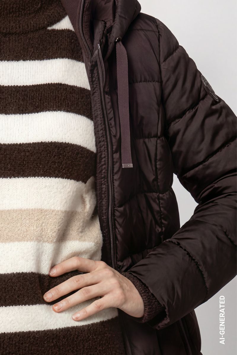 Steppmantel mit Lurex