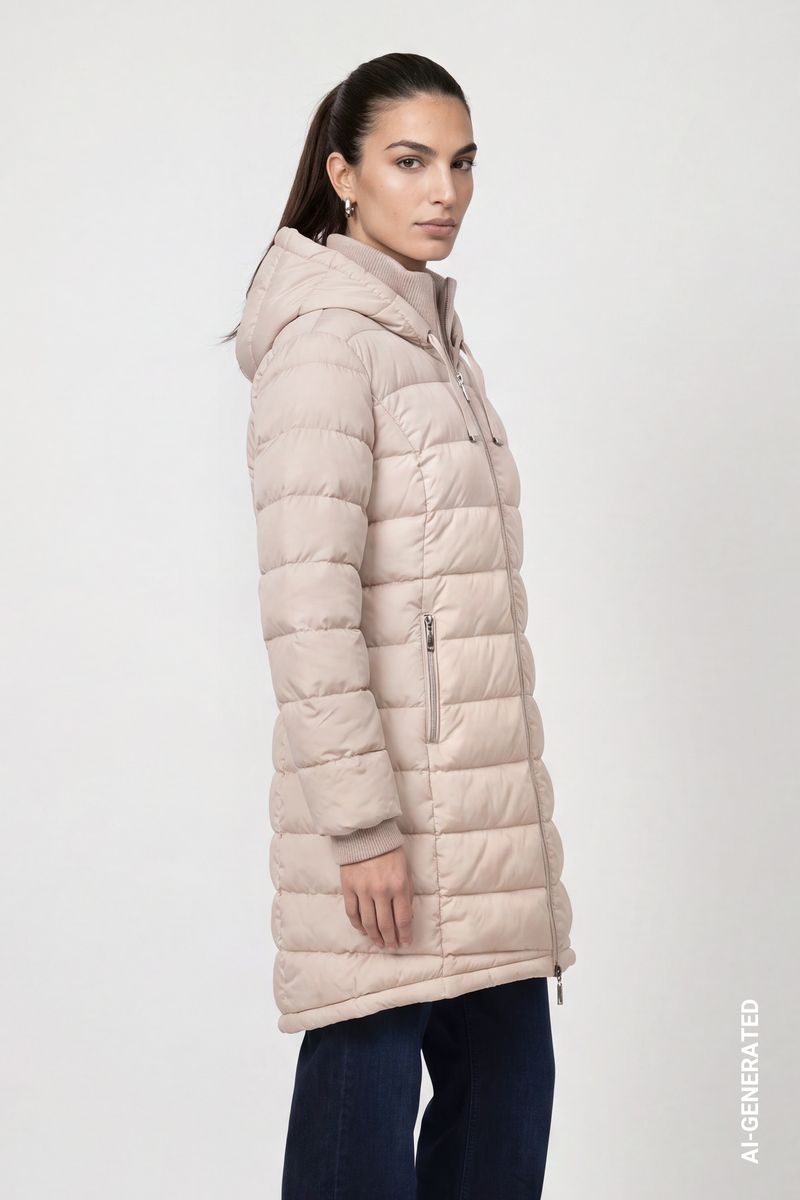Steppmantel mit Lurex