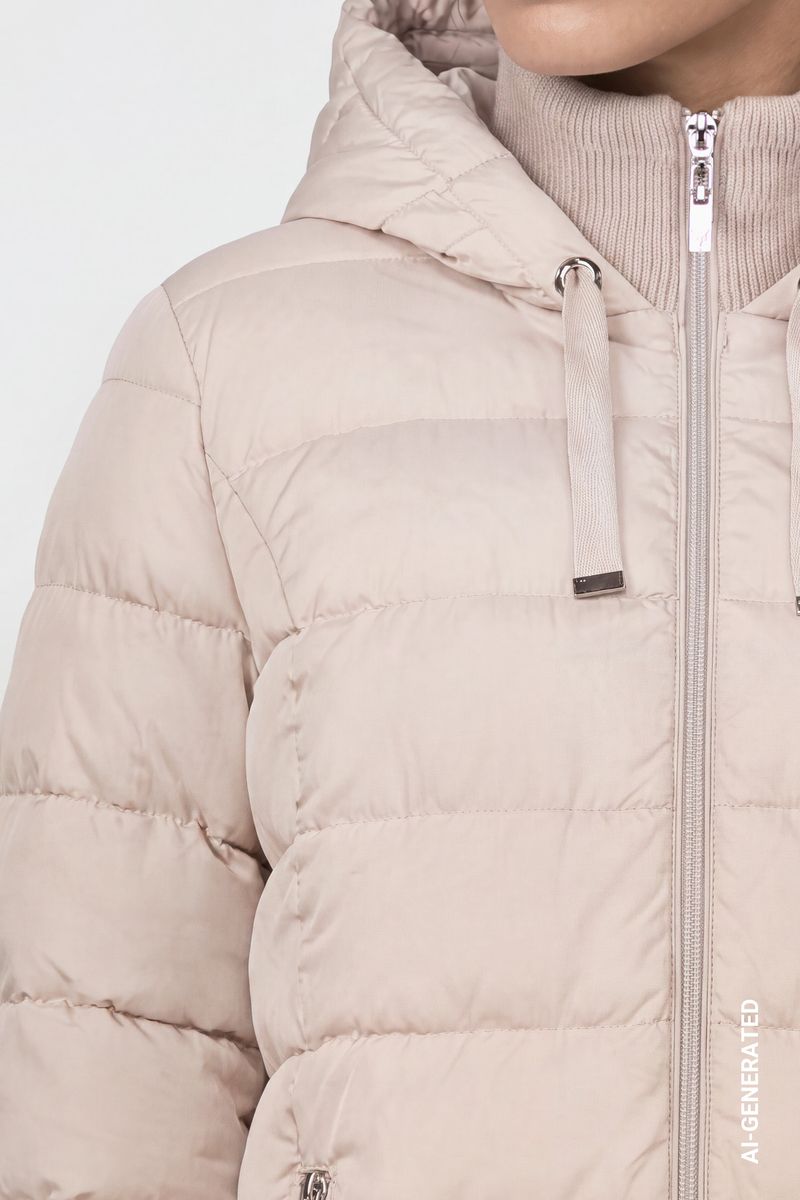 Steppmantel mit Lurex