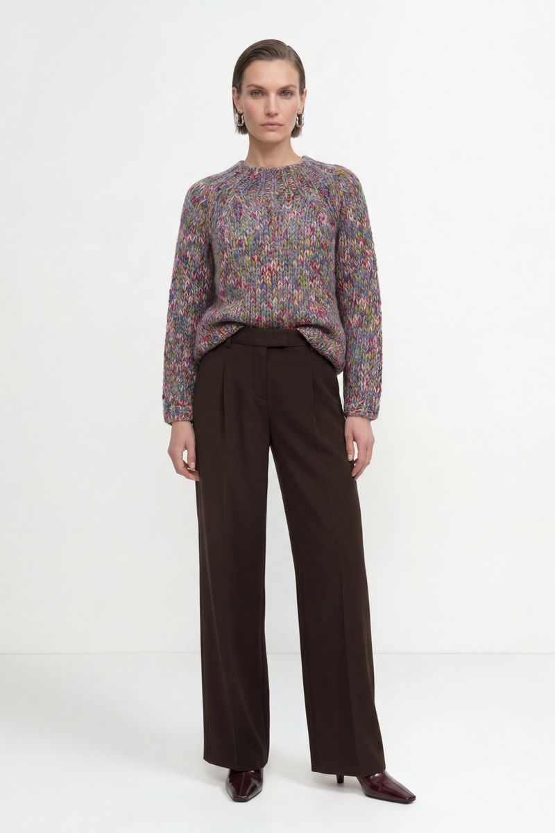 Multicoloured Mock Neck