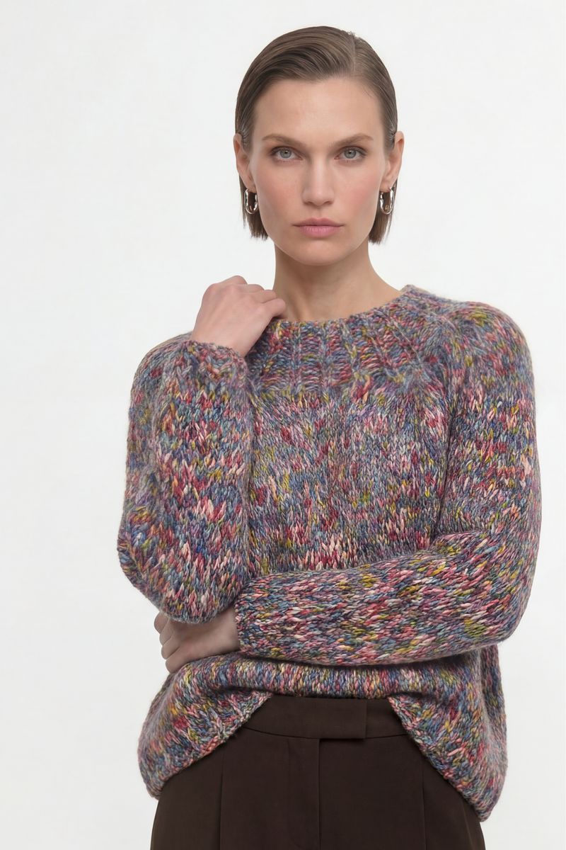 Multicoloured Mock Neck