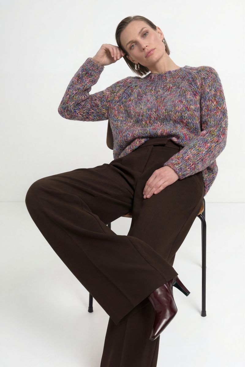Multicoloured Mock Neck