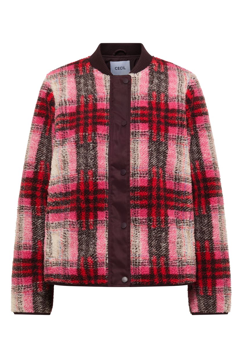 Teddy-Blouson mit Softshelldetails