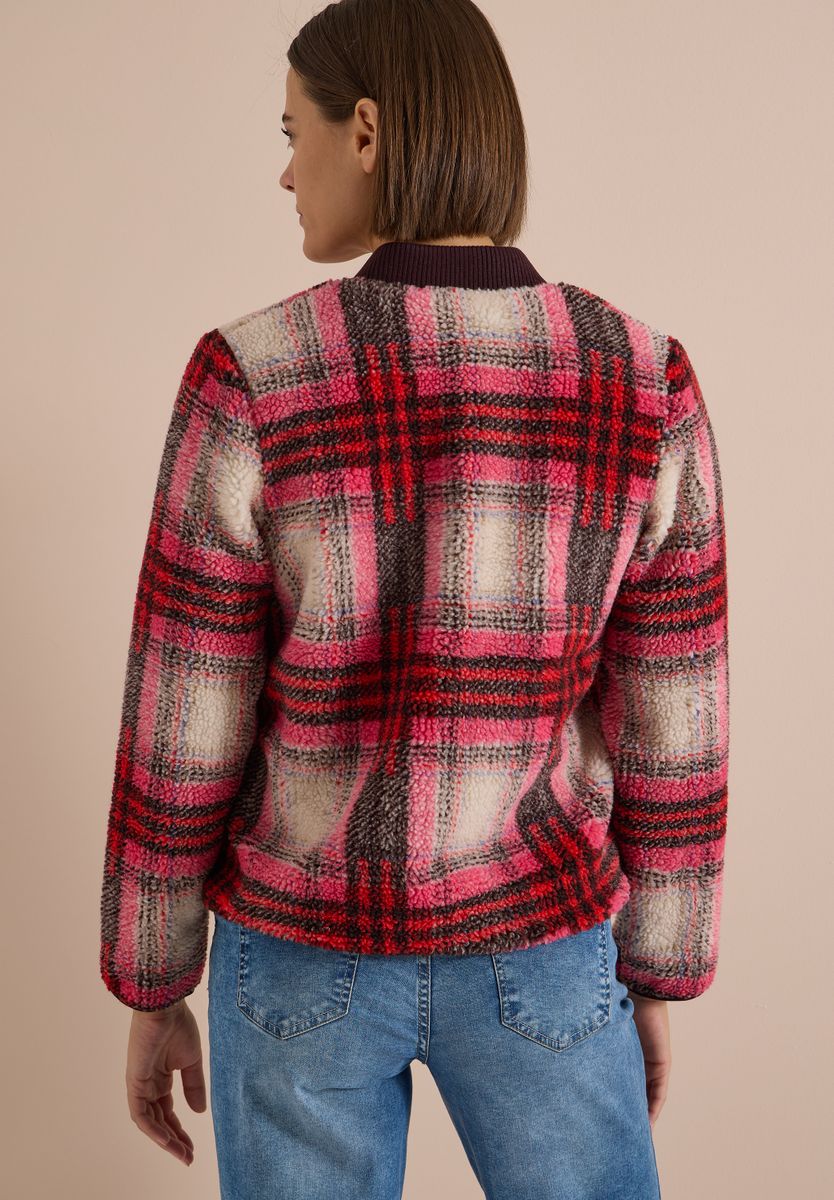 Teddy-Blouson mit Softshelldetails