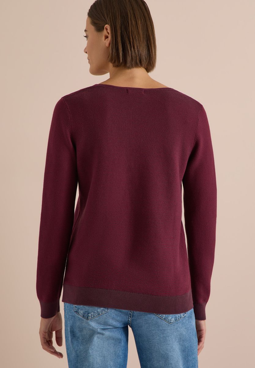 Pullover im Two-Tone-Look mit V-Neck