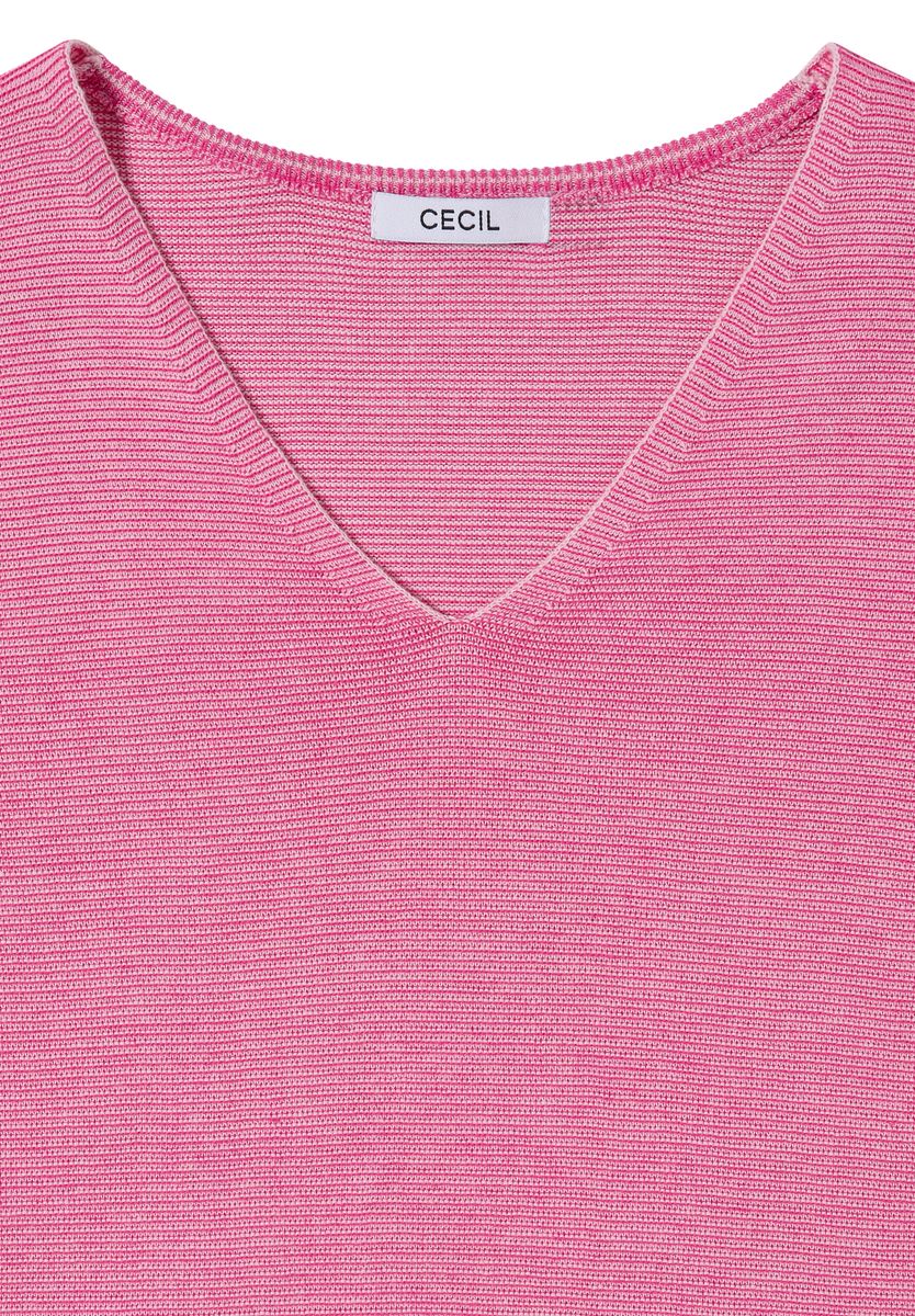 Pullover im Two-Tone-Look mit V-Neck