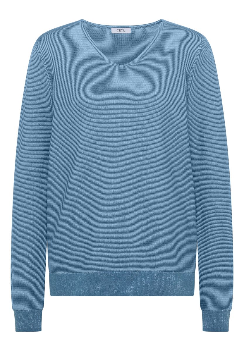Pullover im Two-Tone-Look mit V-Neck