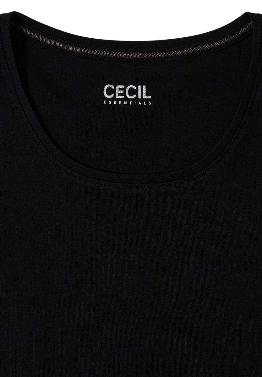 Basic Langarm Shirt mit Rundhals