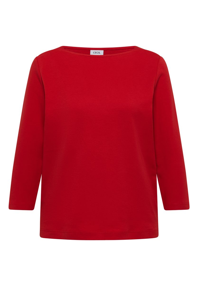 Basic Shirt mit U-Boot-Ausschnitt
