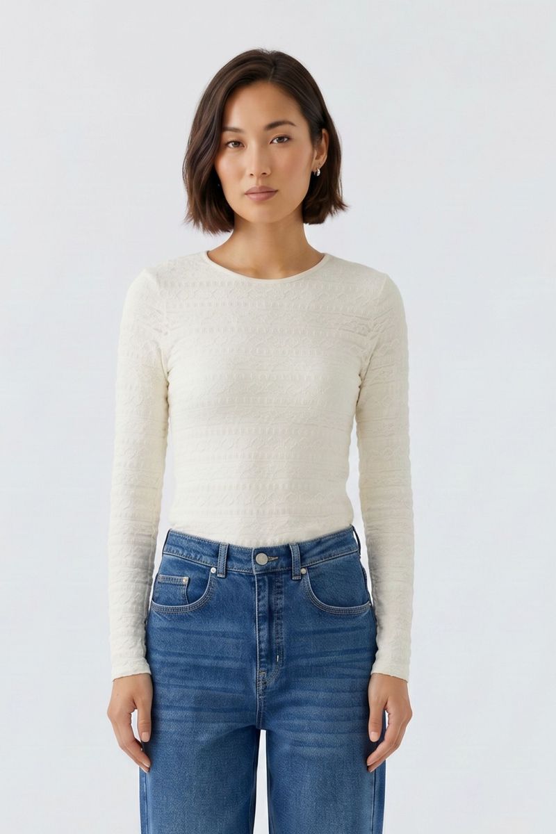 Langarmshirt Spitze