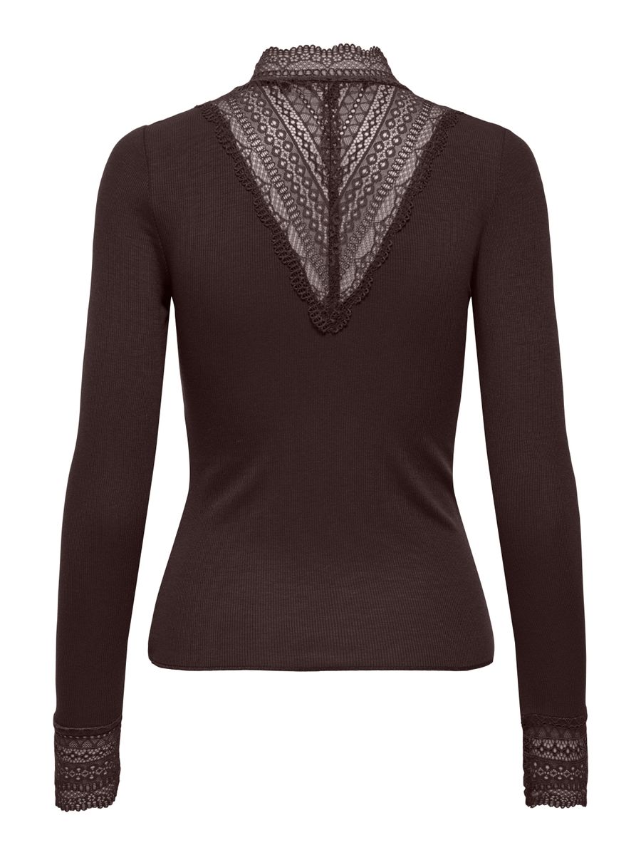 ONLTILDE L/S HIGH NECK LACE TOP JRS NOOS