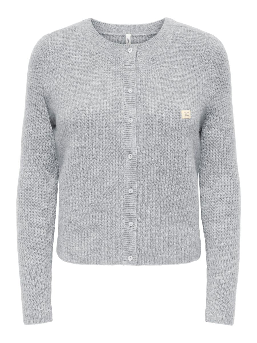 ONLVIGGA LS O-NECK BADGE CARDIGAN KNT
