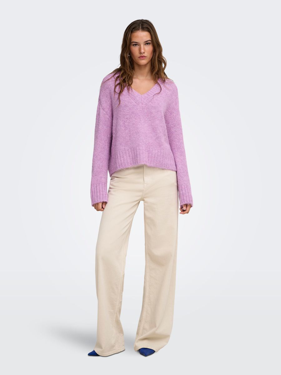 ONLFIONA LS LOOSE V-NECK KNT