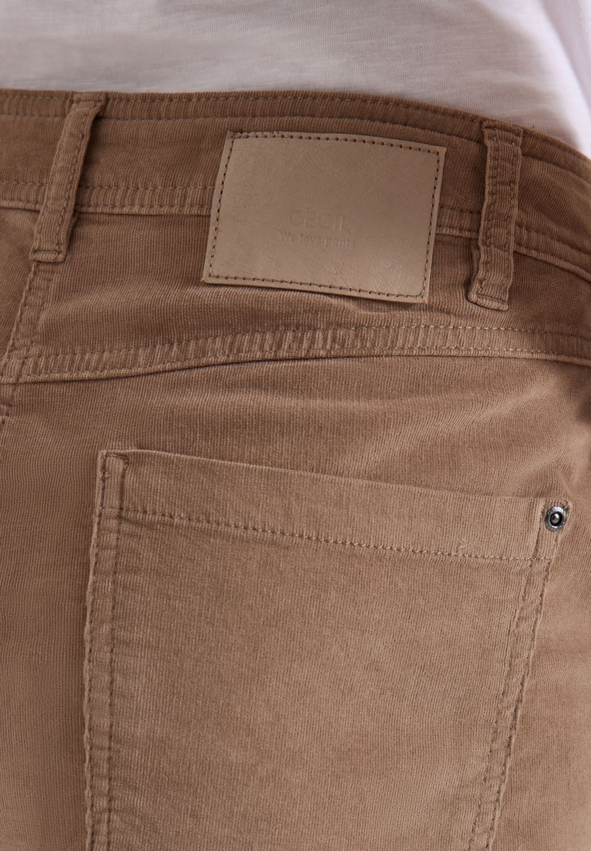 Mid Waist Barrel Leg Hose im Casual Fit