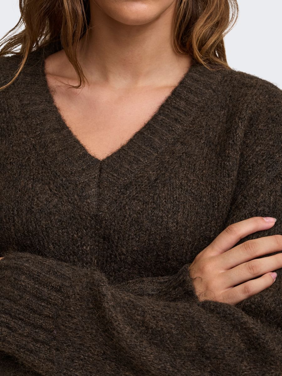 ONLFIONA LS LOOSE V-NECK KNT