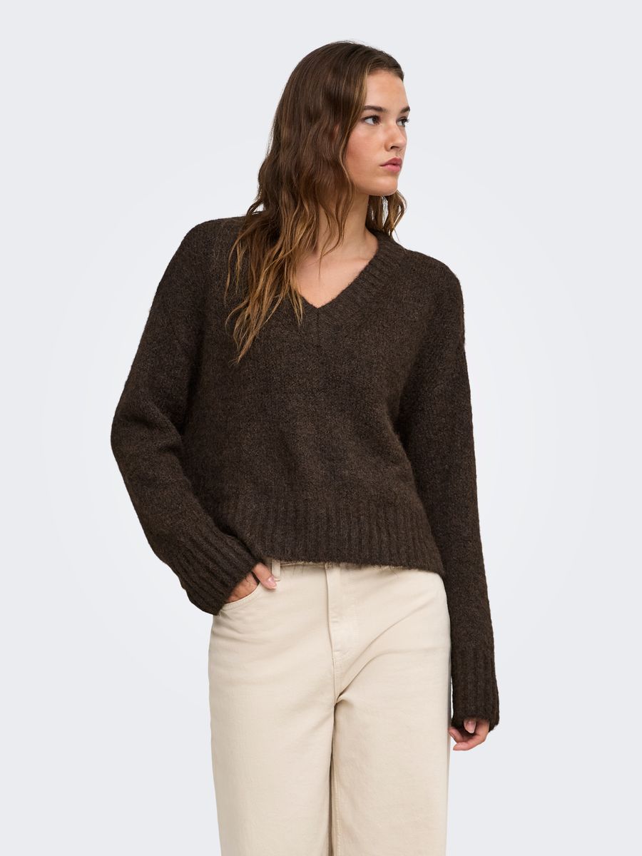 ONLFIONA LS LOOSE V-NECK KNT