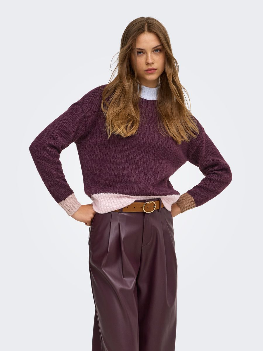 ONLOLINA LS CONTRAST HIGHNECK CC KNT