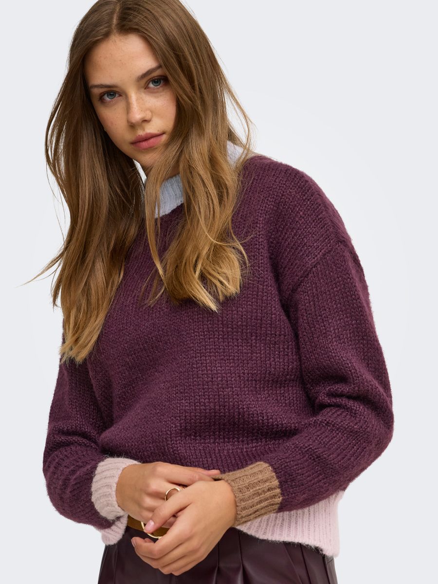 ONLOLINA LS CONTRAST HIGHNECK CC KNT