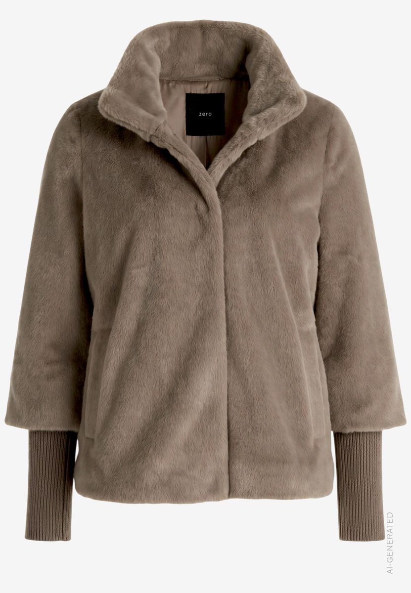 Plüschjacke mit Knöpfen