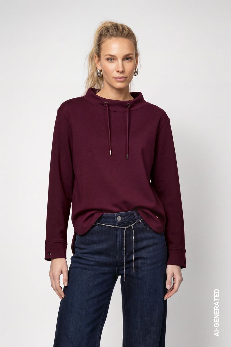 Sweatshirt mit Stehkragen