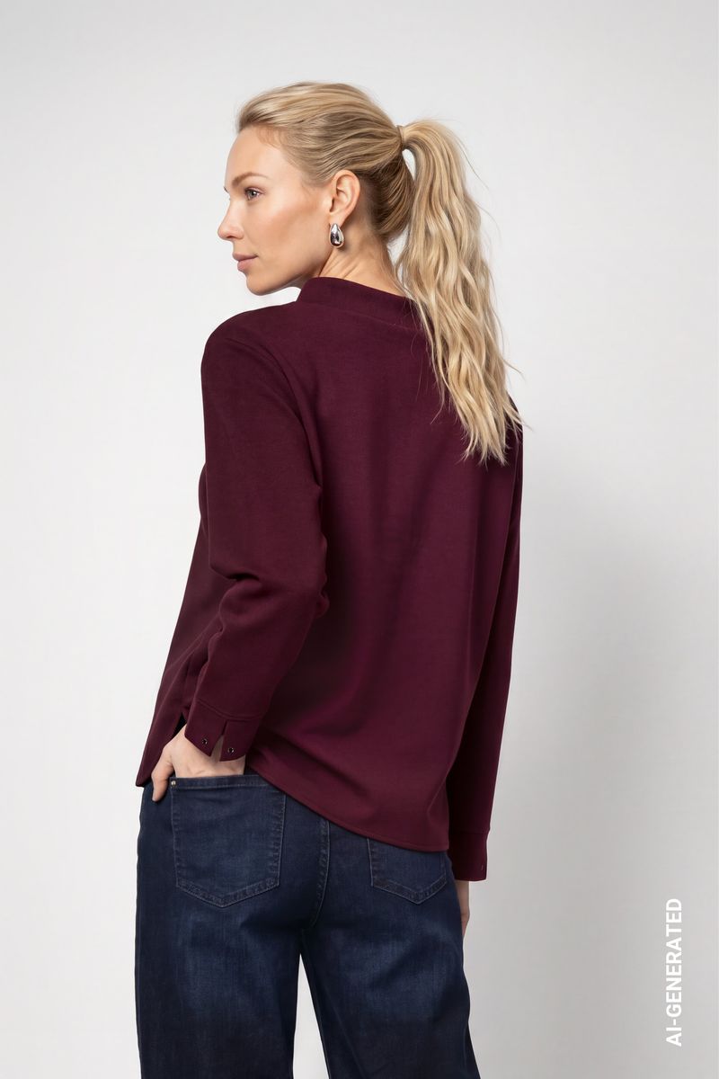 Sweatshirt mit Stehkragen
