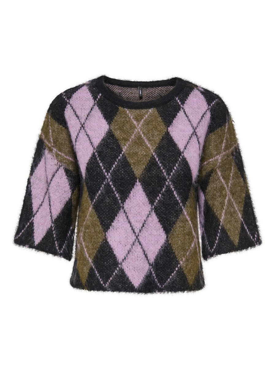 ONLNOEME SS PATTERN O-NECK KNT