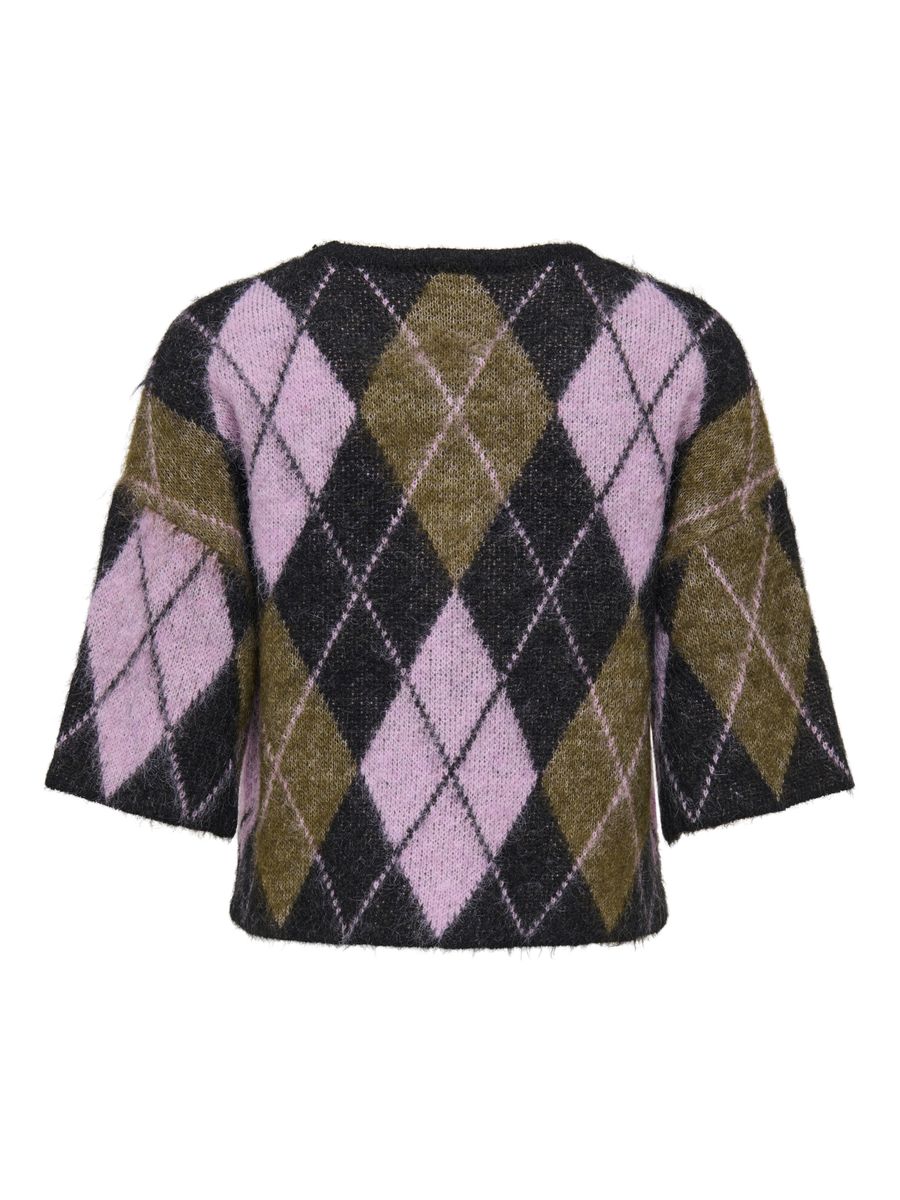 ONLNOEME SS PATTERN O-NECK KNT