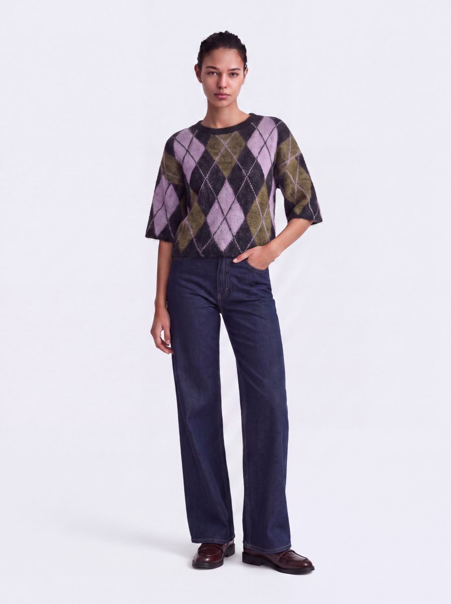 ONLNOEME SS PATTERN O-NECK KNT