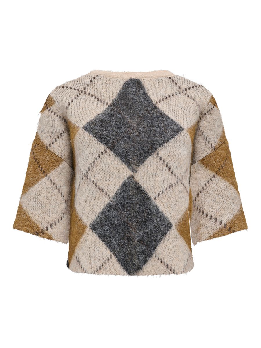 ONLNOEME SS PATTERN O-NECK KNT