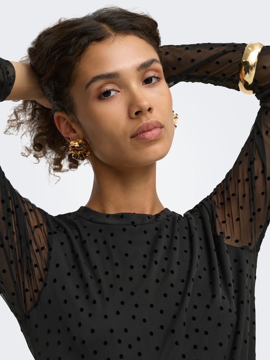 ONLNOVA L/S MESH TOP WVN