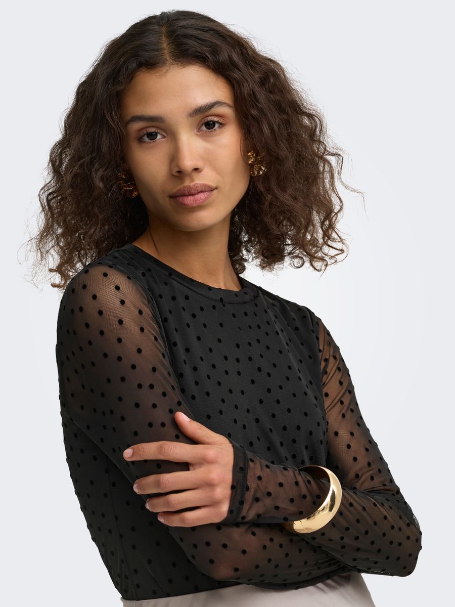 ONLNOVA L/S MESH TOP WVN