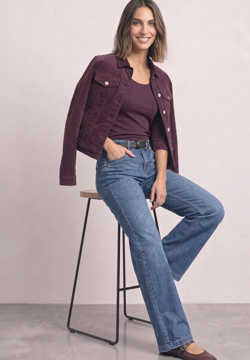 Basic Shirt mit blickdichter Front
