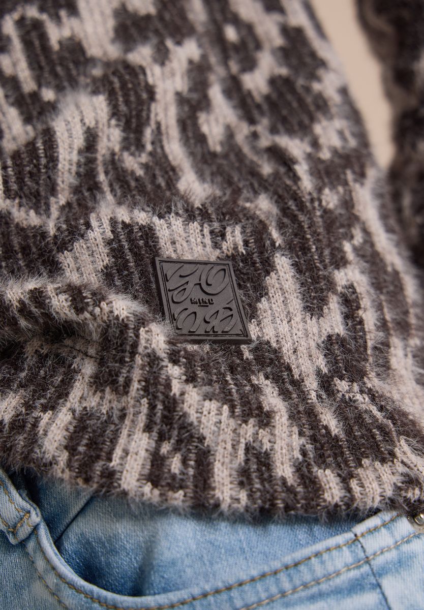 Langarm Shirt mit Fake-Kapuze