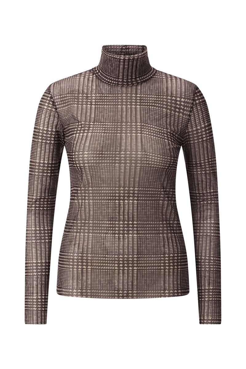 Printed Mesh Rollneck Longsleeve