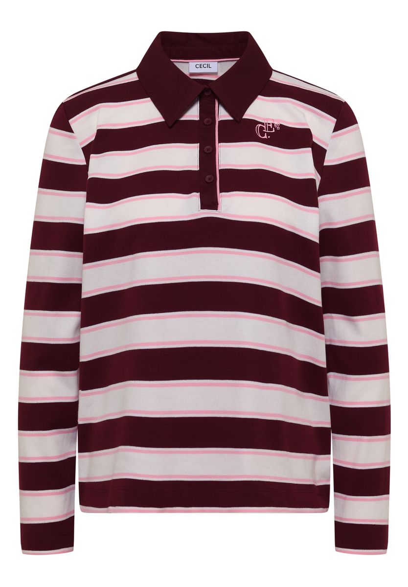 Langarm Poloshirt mit Knöpfen