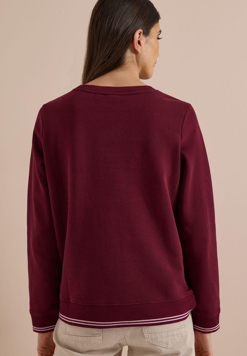 Sweatshirt mit Rundhals und Stickerei