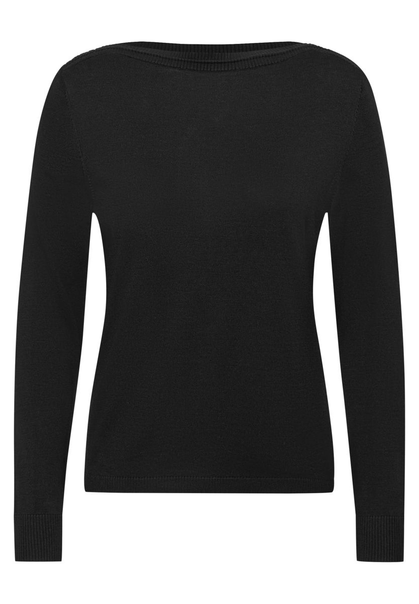 Basic Pullover mit U-Boot-Ausschnitt