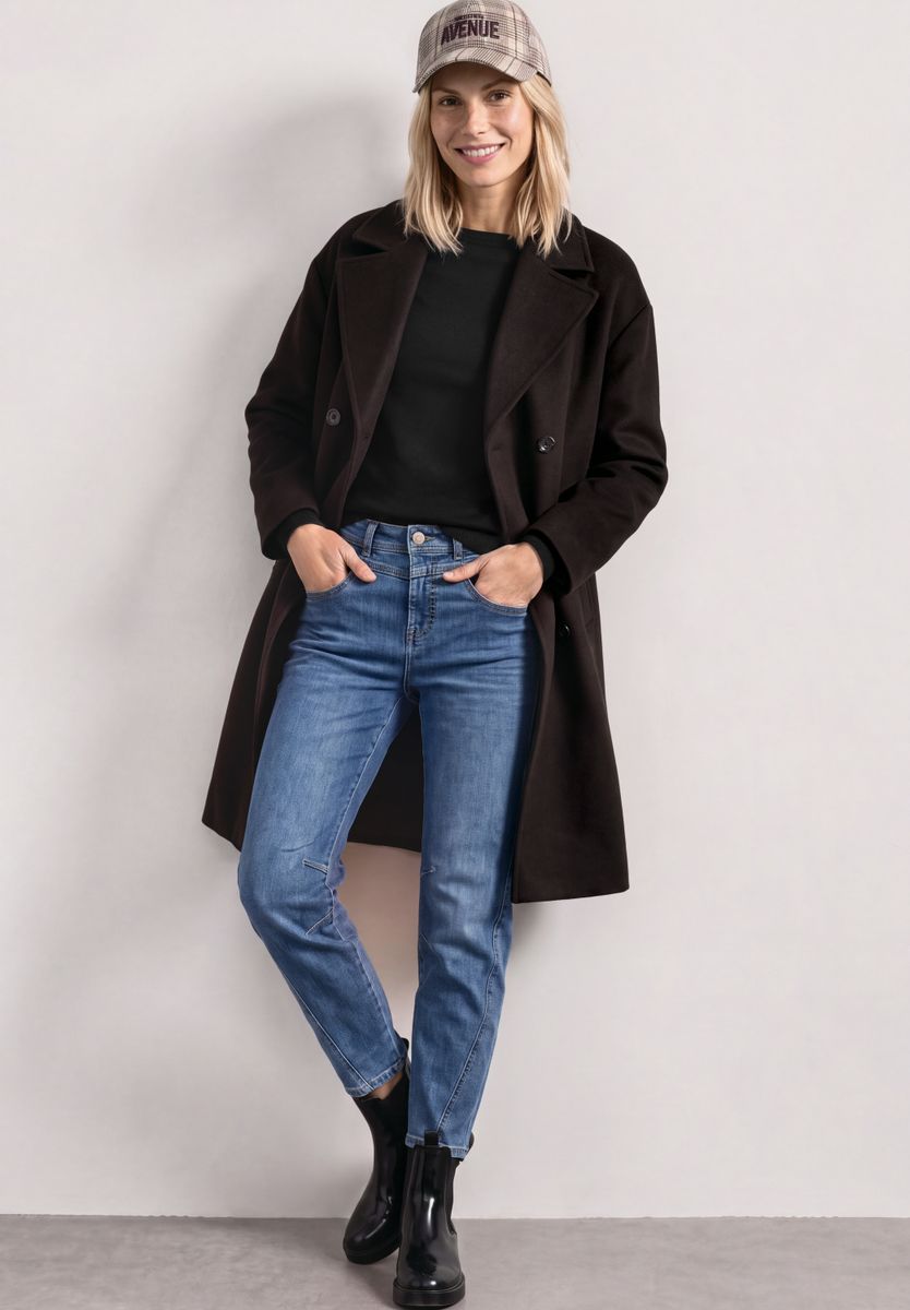 Basic Pullover mit U-Boot-Ausschnitt