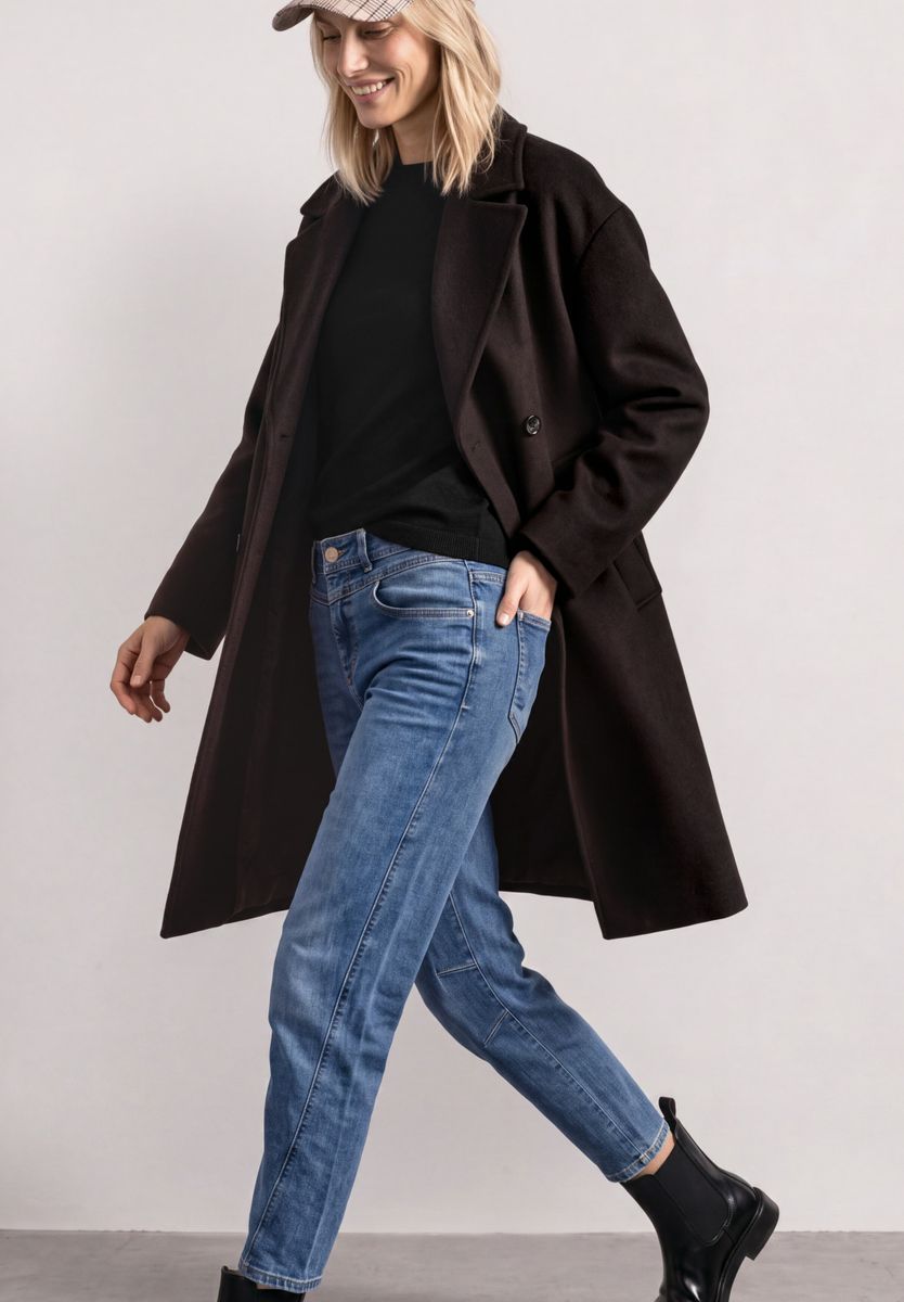 Basic Pullover mit U-Boot-Ausschnitt