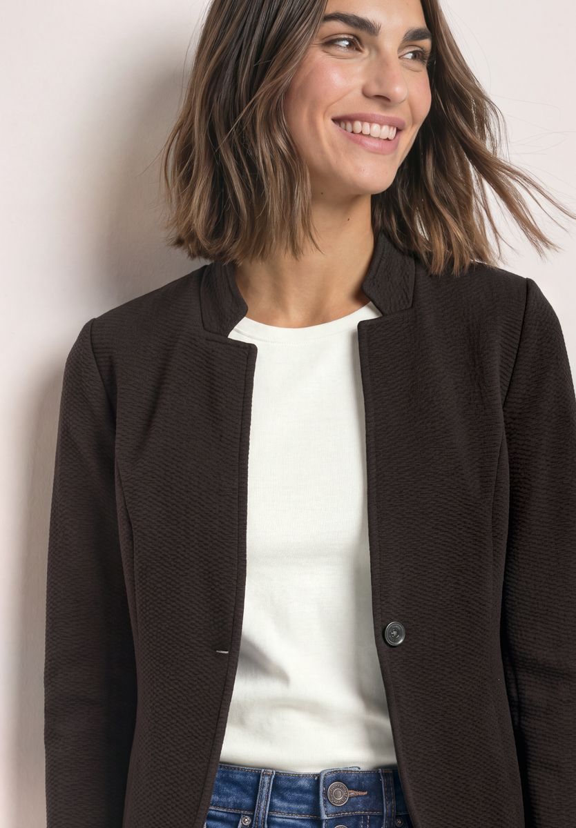 Blazer aus Jersey mit Struktur