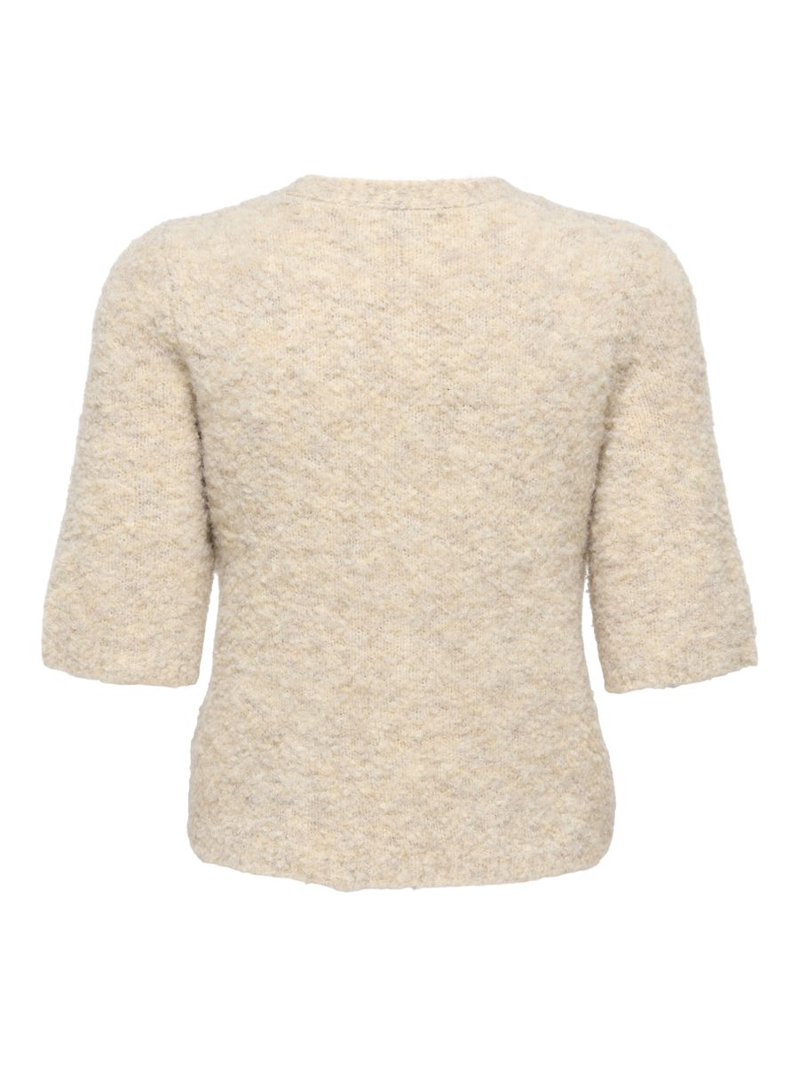 ONLBOUBLE SS V-NECK BUTTON CARDI KNT