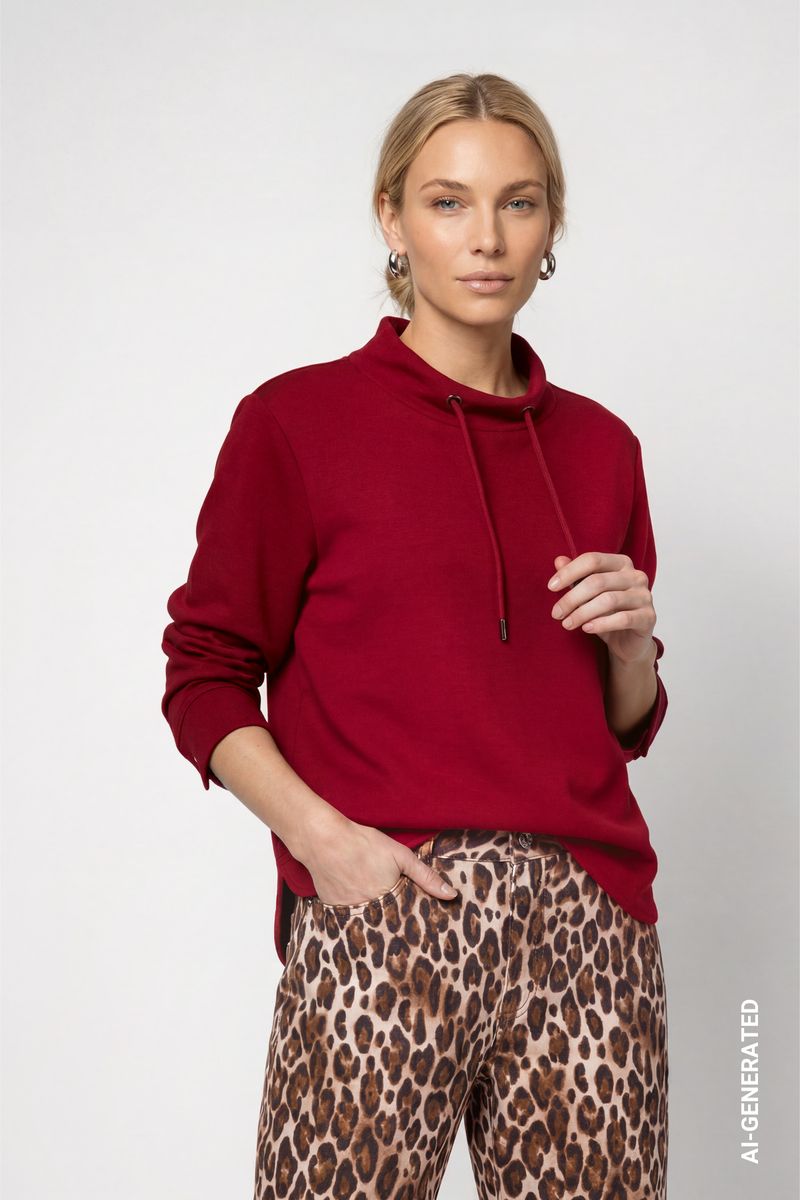Sweatshirt mit Stehkragen