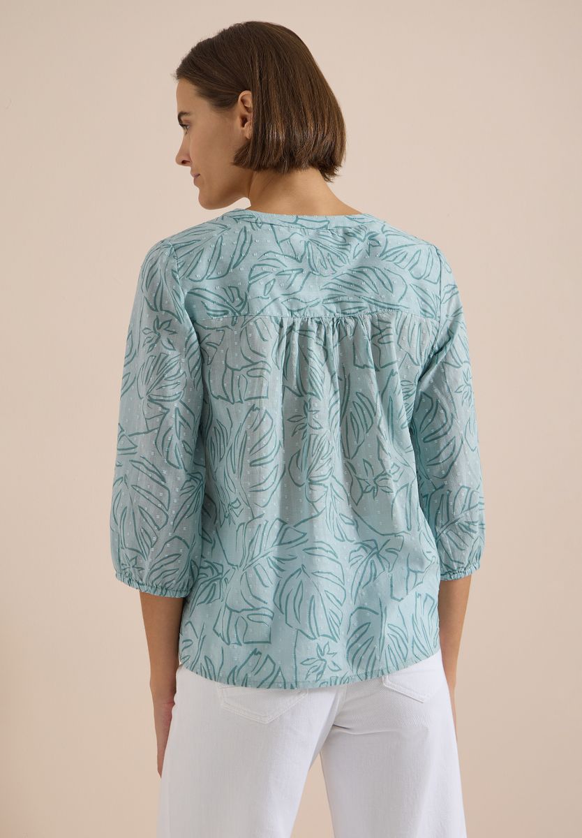 3/4-Arm Tunika mit Blätterprint