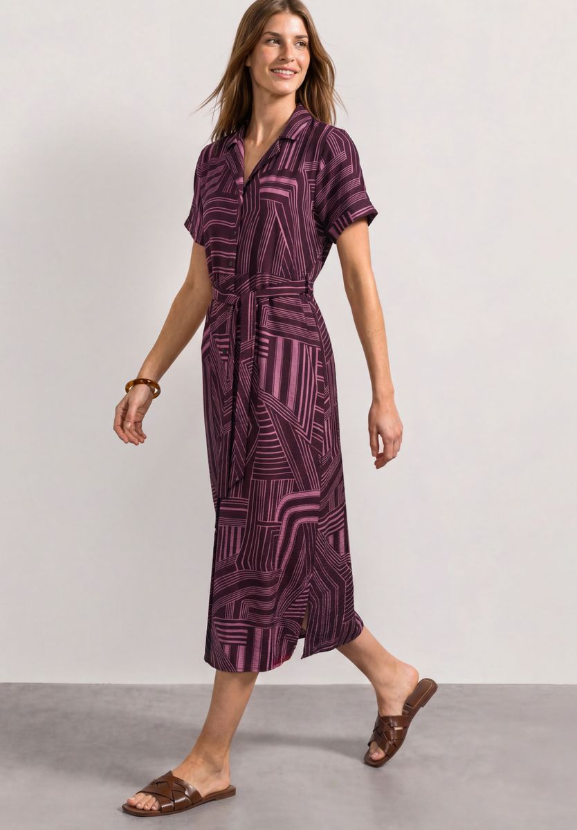 Midikleid mit Bowling-Kragen