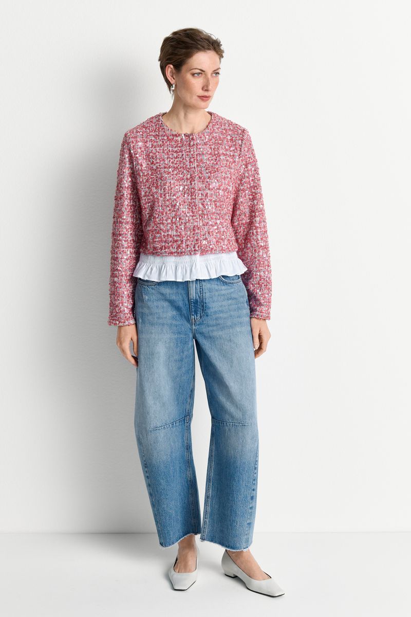 Sequin Jacket with Peplum