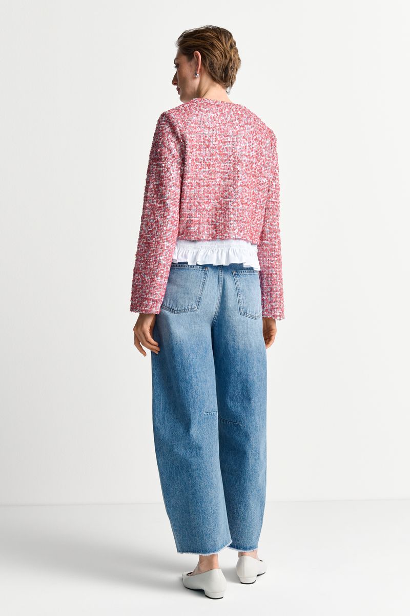 Sequin Jacket with Peplum